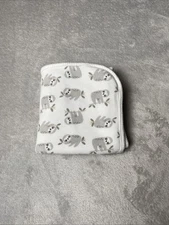 Just Born Gray Koala Bear Baby Blanket White Thermal Waffe Swaddle Lovey