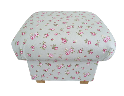 Clarke Fabric Footstools Pouffes Footstalls Accent Seagulls Coastal Floral Ochre - Picture 44 of 45