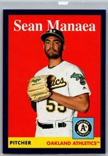 2019 Topps Archives 1958 Purple /175 Sean Manaea #86 Oakland Athletics