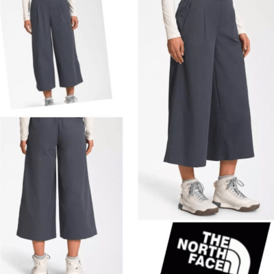 The North Face Gray Relaxed Fit Standard Wide Leg Pants. NWT! Size 4