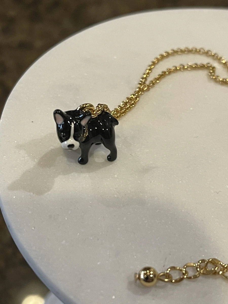 French bulldog top necklace kate spade