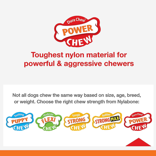 Juguete de anillo para masticar perro con textura Power Chew, juguetes para perros para agressi - Imagen 5 de 11