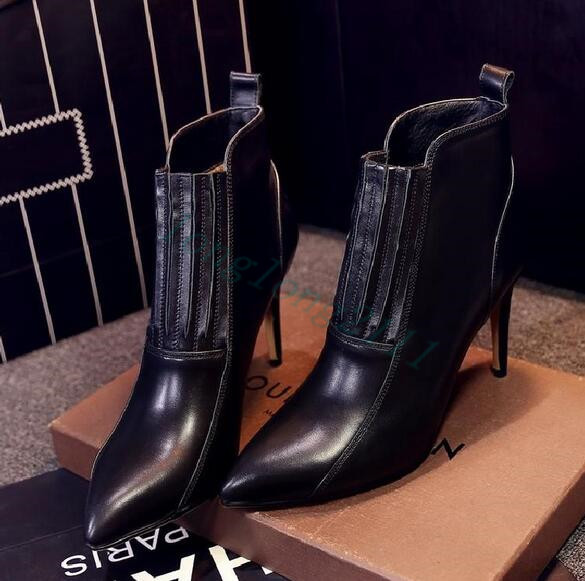 Mujeres Sintético De Combate De Salón Zapatos de Taco Taco Taco Alto botas al Tobillo Puntera en Punta Elástico 833321 Mujeres Sintético De Combate De Salón Zapatos de Taco Taco Taco Alto botas al Tobillo Puntera en Punta Elástico 833321