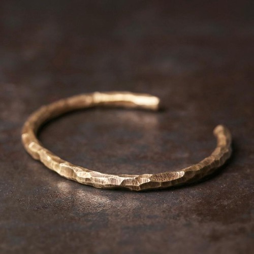Brazalete ajustable de cobre puro sólido martillado - terapia de artritis de cobre - Imagen 7 de 24
