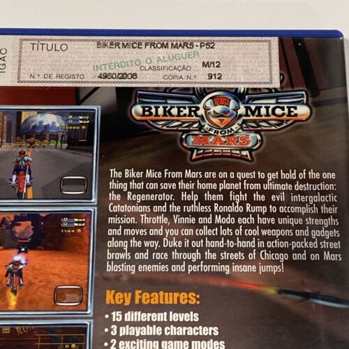 Playstation 2 - BIKER MICE FROM MARS - PAL - PS2 - The Game Factory - CIB - Picture 5 of 8
