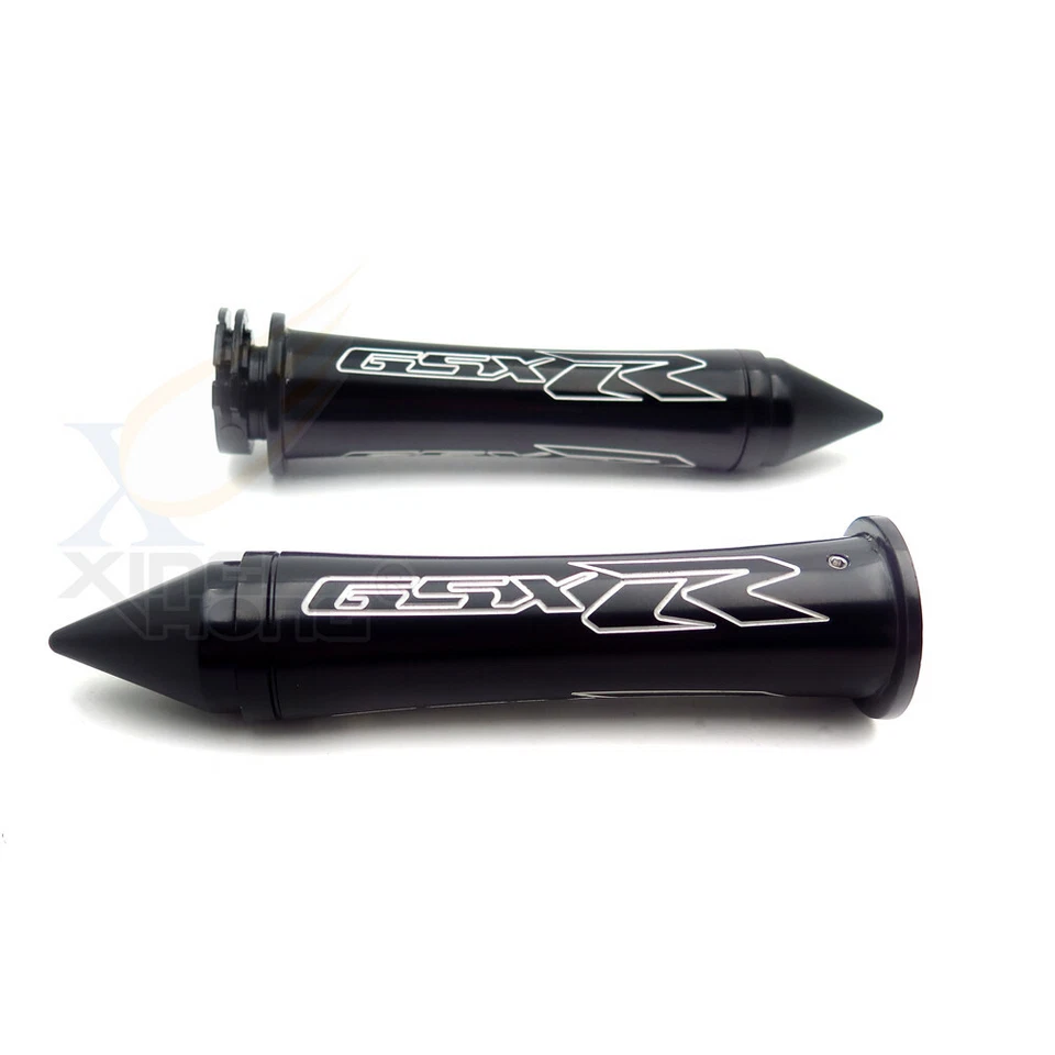 Empuñaduras de manillar negras 7/8" para 03-06 Suzuki GSXR600 GSXR750 GSXR 1000 1300 Foto 2 de 4