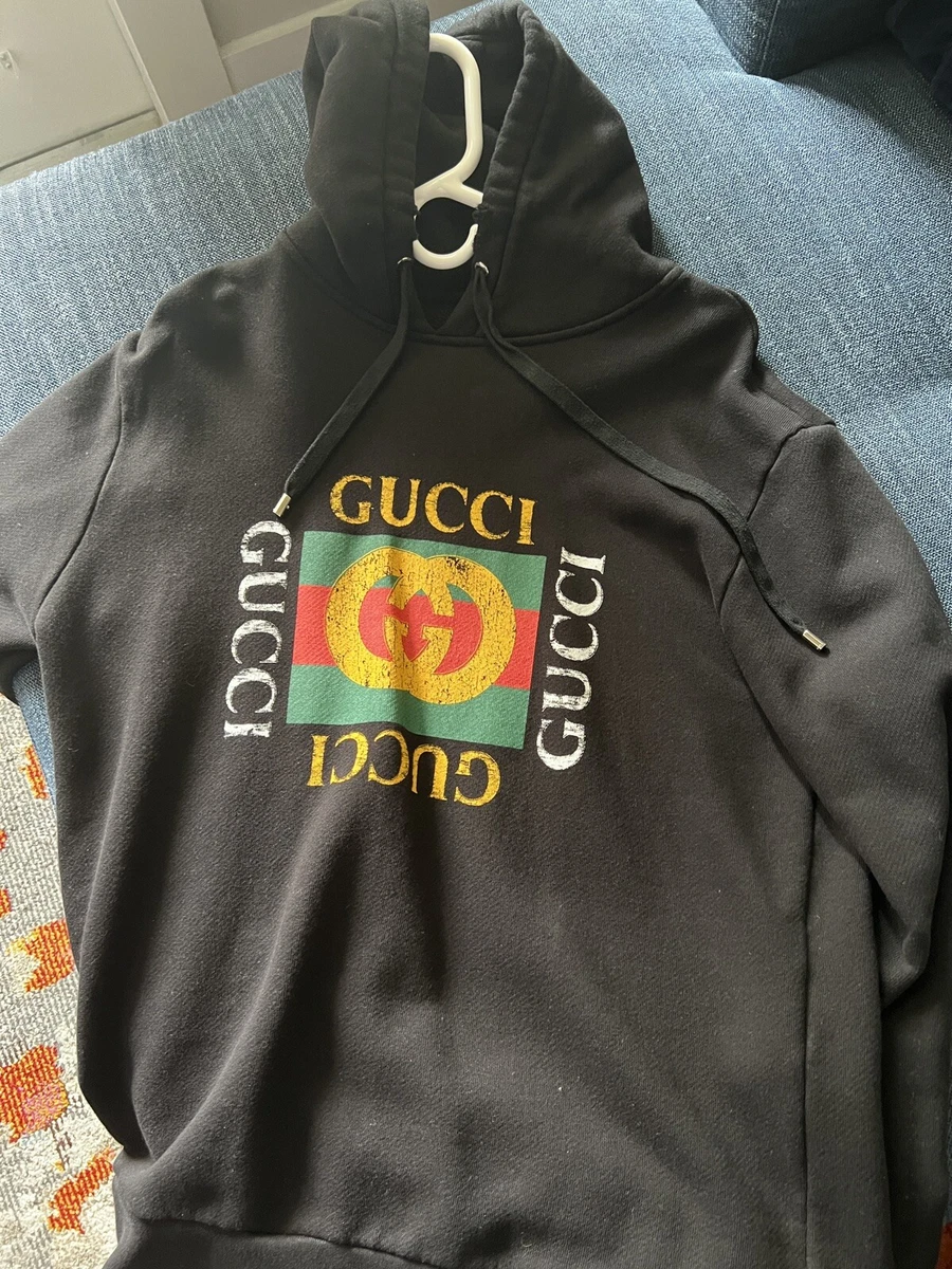 GUCCI sweatshirt with Gucci logo M size Hoodie Authentic