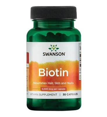 Swanson Vitamin B-7 Biotin 5000mcg 30 Capsules