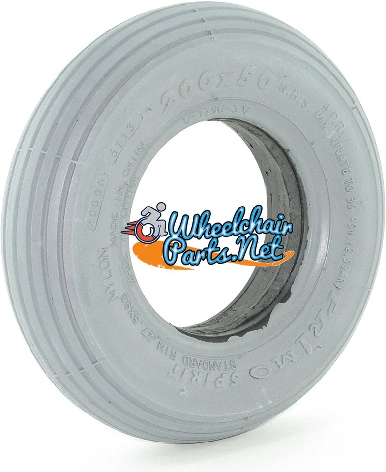 8x2 (200x50) Foam Fill Tire For Wheelchairs. Tire Fits on 2 piece Rims - Image 3 of 3