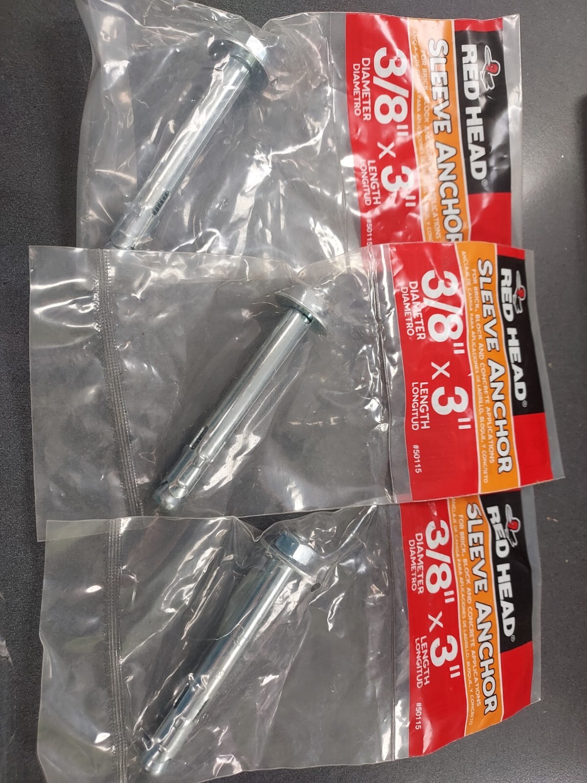 Red Head Concrete Sleeve Anchor 3/8" X 3 in. eBay