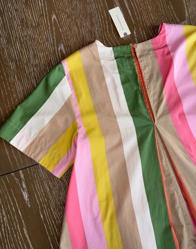 $138 NWT MAEVE Anthropologie Pink Sorbet Stripe Emme Swing Mini Dress XXS XS 2 4 - Picture 18 of 21