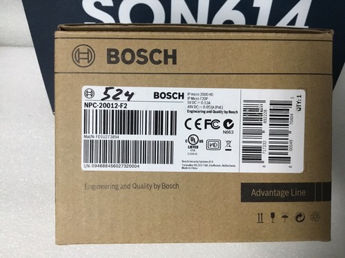 Bosch NPC-20012-F2 IP 2000HD Security Color Camera W/2.5mm iDNR 720p 1MP PoE NIB - Picture 22 of 22
