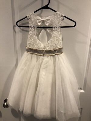 Miama Ivory Lace Tulle Wedding Junior Bridesmaid Flower Girl Dress 6 - USED | eBay Miama Ivory Lace Tulle Wedding Junior Bridesmaid Flower Girl Dress 6 - USED | eBay