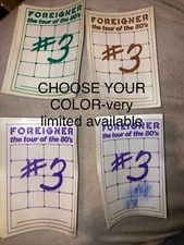 (1) VINTAGE FOREIGNER THE TOUR OF THE 80'S BACKSTAGE PASS #3-UNUSED-SATIN MESH