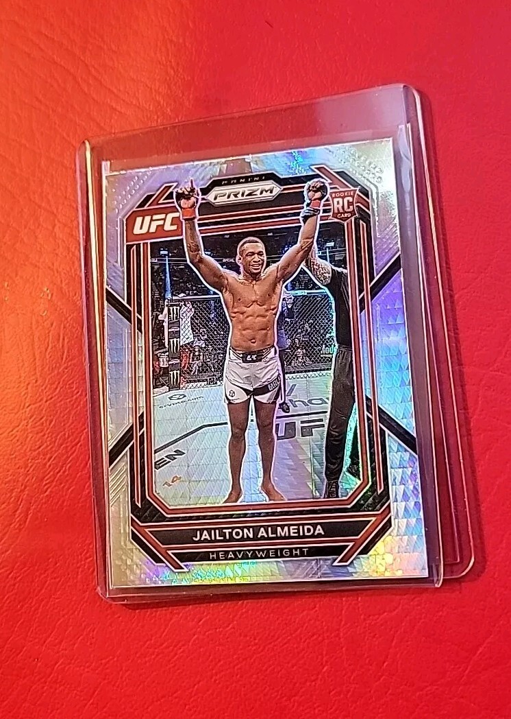 2023 Panini Prizm UFC Hyper Prizm Jailton Almeida #197 Rookie RC TopLoaded Mint