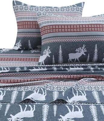 100% Cotton Flannel Sheet Set - Deep Pocket, 170-GSM, Ultra Soft & Cozy Bedding