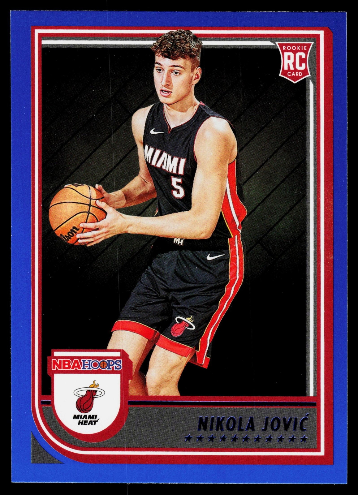2022-23 Hoops #256 Nikola Jovic Rookie Blue Miami Heat No.256