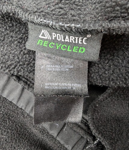 The North Face Girls Medium Black Polartec Fleece Full Zip Jacket Zip Pockets - Picture 3 of 11