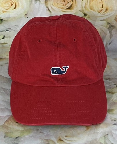 Vineyard Vines Baseball Hat Blue Whale Classic Logo One Size Adjustable RED - Picture 3 of 11