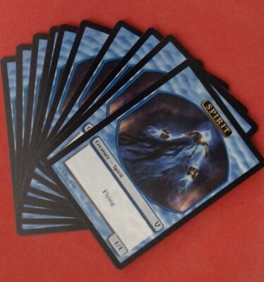 MTG (10) Spirit Token (Blue) - Avacyn Restored -AVR 4/8 -U44