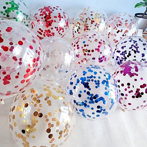 Globos de látex confeti de 12" brillo fiesta de cumpleaños boda, decoración de aniversario Reino Unido - Imagen 2 de 55