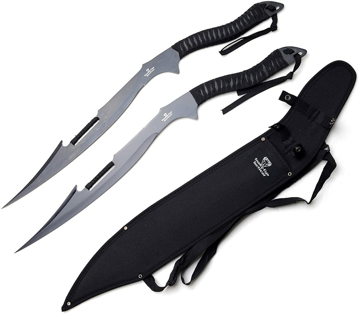 Snake Eye Tactical Dual Twin Ninja Sword with Dual Shoulder Sheath