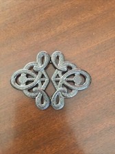 Silvertone Scroll Belt Buckle see description 