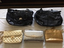 LOT OF 5 PURSES - 2 BRAND NEW WITH TAGS - 3 USED IN VERY GOOD CONDITION