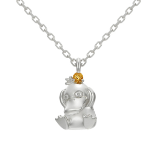 Pokemon Psyduck Silver 925 Necklace U Treasure Jewelry Citrine From Japan Ebay