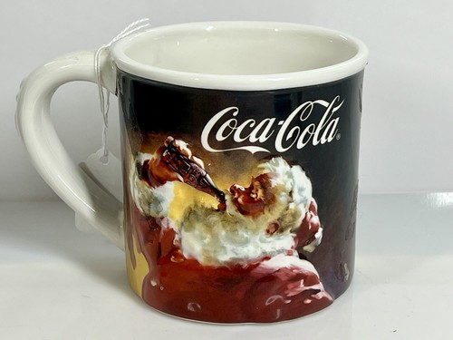 Coca-Cola Clasic Raised Santa Claus 2005 Large Mug 18 oz. Houston Harvest - Picture 2 of 6