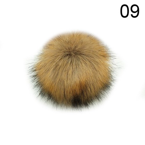 Furry Faux Fur Pom Poms for Knitted Hat Crafts Beanies Apparel Hairball 8cm/10cm - Picture 11 of 78