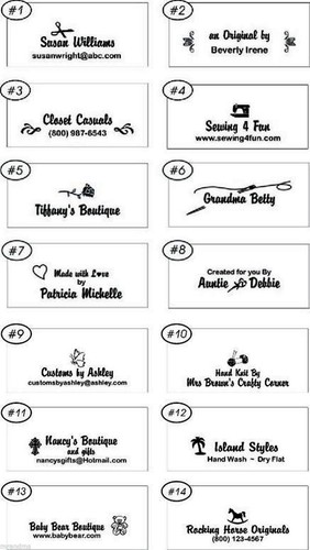 1000 CUTE Personalized Clothing Sewing Labels FREE SHIP - Picture 3 of 3