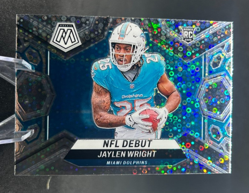 Jaylen Wright 2024 NFL Panini Mosaic No Huddle Disco Rookie Debut RC Dolphins