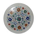 Decorative Marble Inlay Plate Pietra Dura Handmade Home Decor and Gift