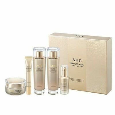 AHC Renew Age Total Skin Care Set (5 Artikel) Toner Emulsion Augencreme K-Beauty