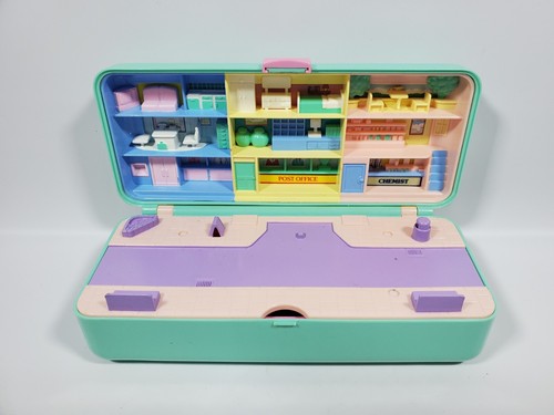 Vintage Polly Tasche 1989 Chemiker Post Büro blau Vogel Spielzeug kompakt