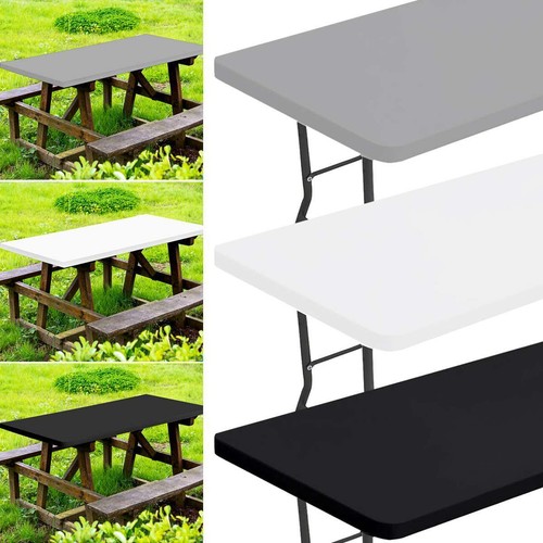 Washable Picnic Table Cloth,Elastic Fitted Tablecloths for 6 FT Rectangle Table - Bild 1 von 15