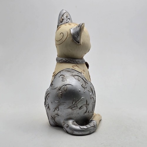Elements 2007 Gatto Gattino Occhi Blu Cuore Collare Padiglione Argento Toni Oro 82083 - Foto 4 di 6