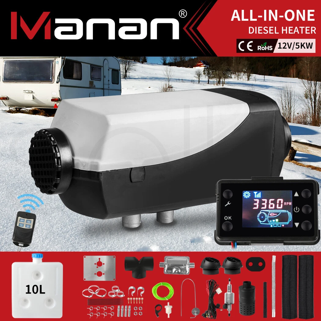 Diesel Heater Air 12V 5KW Caravan Thermostat Motorhome Remote Control Tank  RV | eBay
