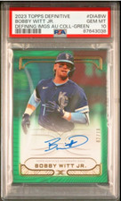 2023 TOPPS DEFINITIVE DEFINING IMAGES AUTOGRAPH BOBBY WITT JR. #/10 PSA 10 POP 1
