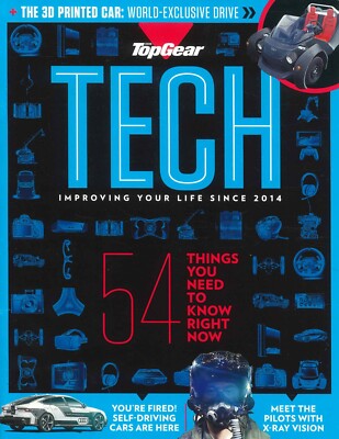 UK BBC Top Gear Magazine Supplement: Tech, Self-Driving Cars, X-Ray Vision Pilot