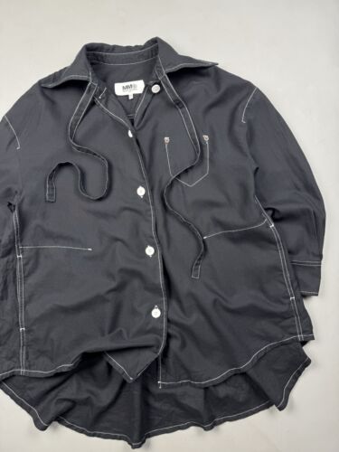 Maison Margiela MM6 Ribbon Cotton Shirt size 36 Made In Italy - Picture 3 of 11