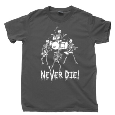 Heavy Metal Band T Shirt Thrash Rock Skeletons Skull Guitar Patch Sticker Poster
