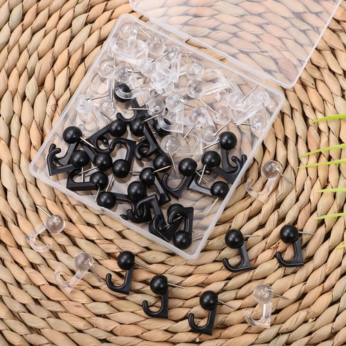 100 Pcs Thumbtack Hook Photo Tacks Plastic Push Pin Hangers Poster - Picture 11 of 11