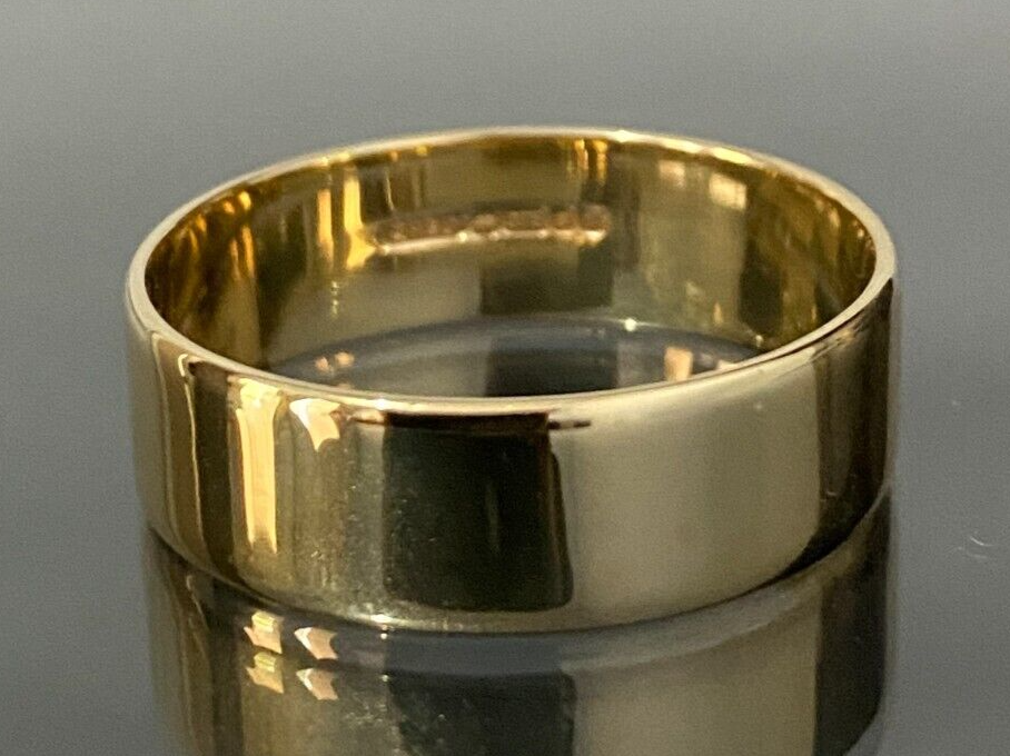 9K Yellow Gold Men's Wedding Band Ring Size Z+3.5 eBay