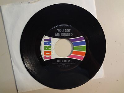 PACERS: You Got Me Bugged 2:00-Sassy Sue 2:10-U.S. 7'' 64 Coral Records INC.62398
