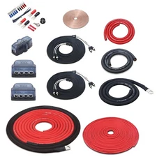 Recoil PCK4D True 4 Gauge 99.99% OFC Car Audio Dual Amplifiers  Wiring Kits