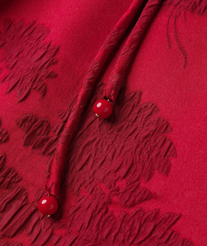New Women's Silk Satin Buckle Blouse Long Sleeve Floral Tops Chinese Shirt Party - Picture 13 of 17