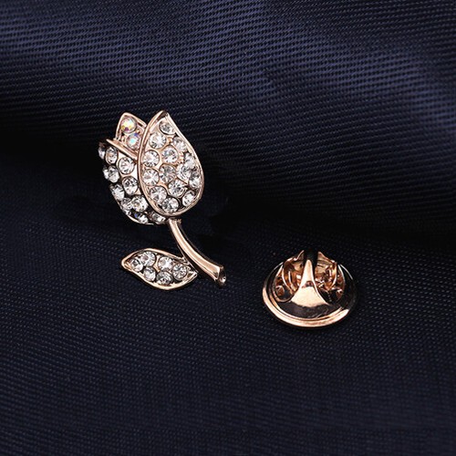 PIN de solapa bisutería broche de diamantes de imitación de cristal chaqueta regalo de cumpleaños para hombre - Imagen 7 de 30