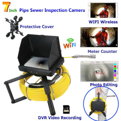 10M WIFI Pipe Sewer Inspection Camera HD 1080P Video Camera with Meter Counter